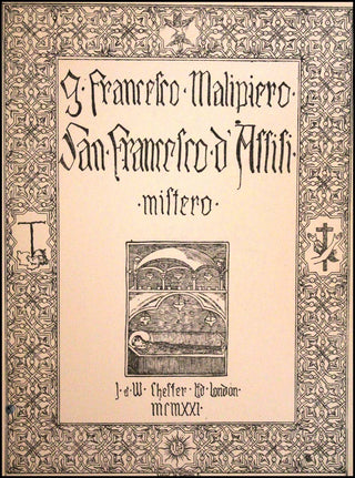 Malipiero, Gian Francesco. (1882-1973) San Francesco d&apos;Assisi