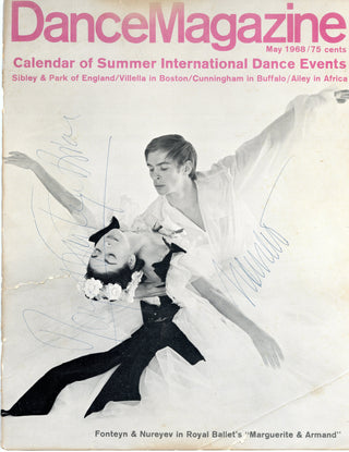 Fonteyn, Margot. (1919-1991) & Nureyev, Rudolf. (1938-1993) Signed Cover of "Dance Magazine"