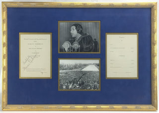 Anderson, Marian. (1897–1993) Lincoln Memorial Concert—Signed Program and Photo Ensemble in Frame