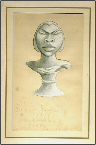 Anderson, Marian. (1897–1993) Unusual Signed Caricature.