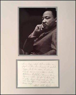 King Jr., Martin Luther. (1929-1968) "On Being a Good Neighbor"  - Autograph Quotation Signed