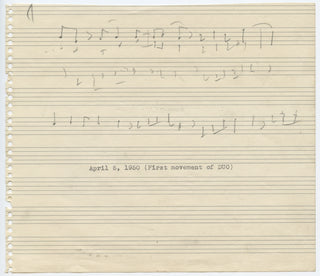 Martinu, Bohuslav. (1890–1959) Group of Letters and Autograph Musical Quotations