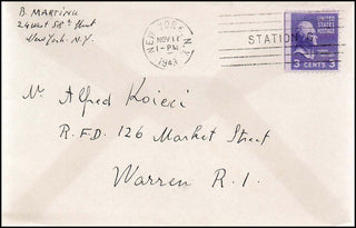 Martinu, Bohuslav. (1890-1959) Signed Envelope