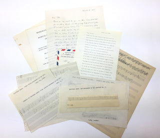 Martinu, Bohuslav. (1890–1959) Group of Letters and Autograph Musical Quotations