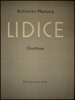 Martinu, Bohuslav. (1890-1959) Lidice