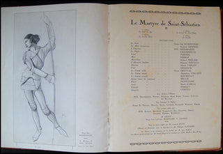 [Rubinstein, Ida. (1885 - 1960)] [Debussy, Claude. (1862-1918)] Rare Souvenir Program from "Le Martyre de Saint Sebastien."