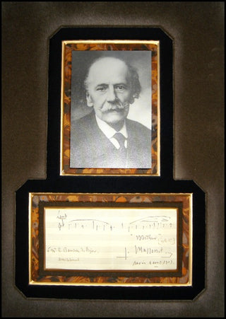 Massenet, Jules. (1842-1912) Matted Ensemble: AMQS "Werther" and Photograph