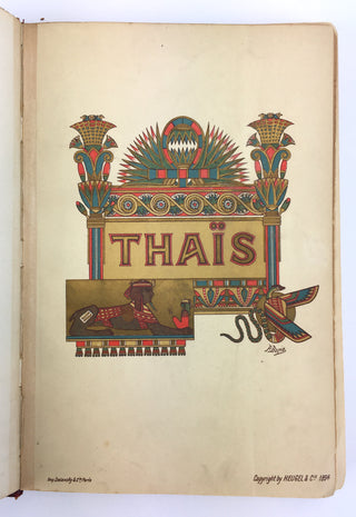 Massenet, Jules. (1842-1912) Thais. Comédie Lyrique en 3 Actes et 7 Tableaux.