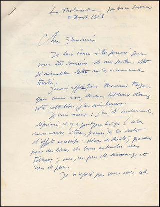 [Visual Arts] Masson, André. (1896–1987) [Curtis, Tony. (1925–2010)] Letters to Tony Curtis