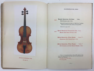 [Violins] Masterpieces of the Great Violin Makers - 1918 Catalogue with Price List