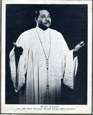 May, Brother Joe. (1912-1972) Signed Photograph