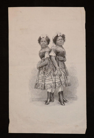 McCoy, Millie & Christine. (1851–1912) Wood Engraving of the McCoy Twins