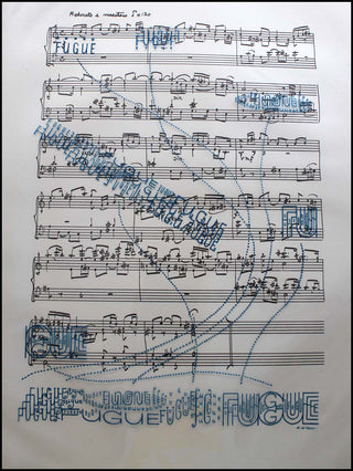 [Music Typography] Norman McLaren and Maurice Blackburn (text and layout By Marthe Blackburn, foreword by Andree Desautels) SIX MUSICAL FORMS PUT INTO DRAWINGS BY NORMAN MCLAREN/SIX DRAWINGS OF NORMAN MCLAREN PUT INTO MUSIC BY MAURICE BLACKBURN