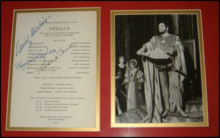 [Otello]  Melchior, Lauritz. (1890-1973) &amp; Bonelli, Richard. (1911 - 1986) Signed 1934 Otello Program and Photograph, Matted and Framed