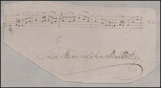 Mendelssohn-Bartholdy, Felix. (1809–1847) Autograph Musical Quotation - "Scottish Symphony."