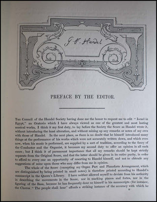 [Mendelssohn-Bartholdy, Felix. (1809–1847)] Handel, George Frederic. (1685–1759) Israel in Egypt, an Oratorio Composed in The Year 1738. EDITED BY MENDELSSOHN.