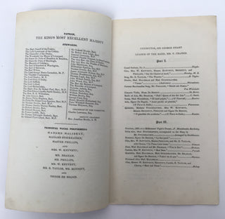 [Mendelssohn-Bartholdy, Felix. (1809–1847)] Malibran, Maria. (1808–1836) & Smart, Sir George. (1776–1867) Liverpool Musical Festival - 1830 Concert Program