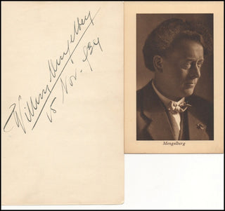 Mengelberg, Willem. (1871-1951) Autograph Signature and Original Program