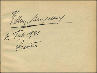 Mengelberg, Willem. (1871-1951) Autograph Signature