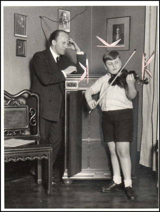 Menuhin, Yehudi. (1916–1999) Original 1928 Photograph with Louis Persinger