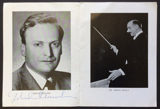 Menuhin, Yehudi. (1916–1999) [Vaughan Williams, Ralph. (1872–1958)] Signed Program