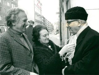 Messiaen, Olivier. (1908–1992) & Doráti, Antal. (1906–1988) & Loriod, Yvonne. (1924–2010) Original Press Photograph