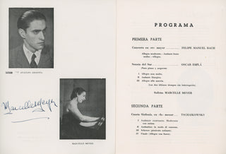 Meyer, Marcelle. (1897–1958) & Esplá, Óscar. (1886–1976) Signed Concert Program