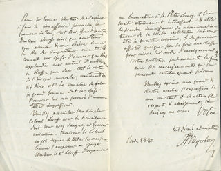 Meyerbeer, Giacomo.  (1791–1864) Collection of Autograph Letters to Heinrich Heine and Luigi Cherubini