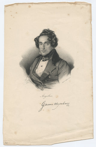 Meyerbeer, Giacomo.  (1791–1864) Collection of Autograph Letters to Heinrich Heine and Luigi Cherubini