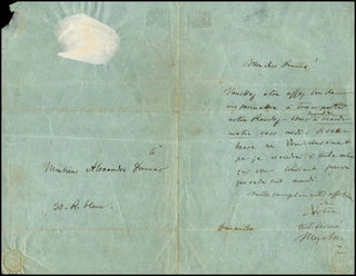 Meyerbeer, Giacomo.  (1791-1864) [Dumas, Alexandre. (1802-1870)] Autograph Letter to Dumas