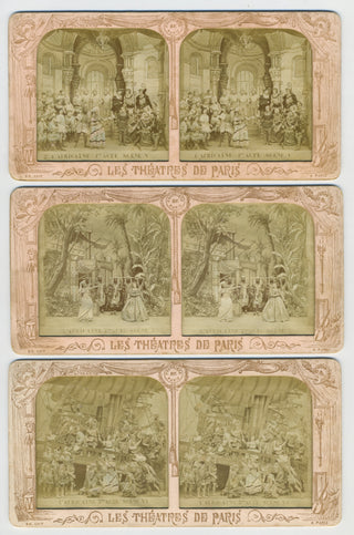 Meyerbeer, Giacomo.  (1791-1864) Three Rare Tissue Stereoviews of L'Africaine