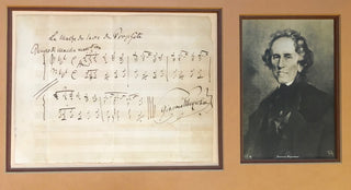 Meyerbeer, Giacomo.  (1791–1864) Le Prophète - Autograph Musical Quotation