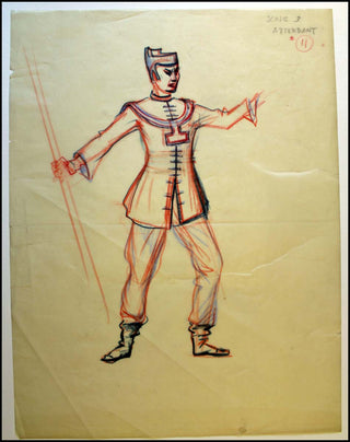 [Dance] Mielziner, Jo. (1901 - 1976) Five Costume Designs from Shadow of the Wind, c. 1948