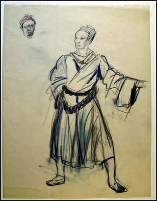 [Dance] Mielziner, Jo. (1901 - 1976) Five Costume Designs from Shadow of the Wind, c. 1948