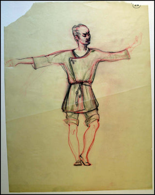 [Dance] Mielziner, Jo. (1901 - 1976) Five Costume Designs from Shadow of the Wind, c. 1948