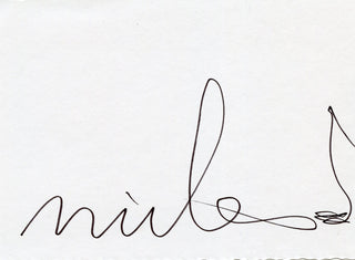 Davis, Miles. (1926–1991) Autograph Signature with a Musical Note