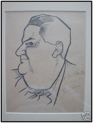 Milhaud, Darius. (1892–1974) Signed Portrait