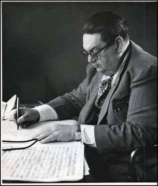 Milhaud, Darius. (1892–1974) Vintage Photograph