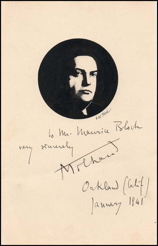 Milhaud, Darius. (1892–1974) Signed Portrait