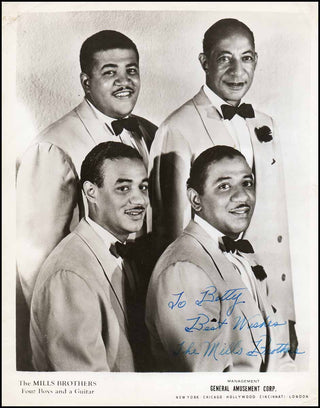 Mills Brothers Signed Photograph