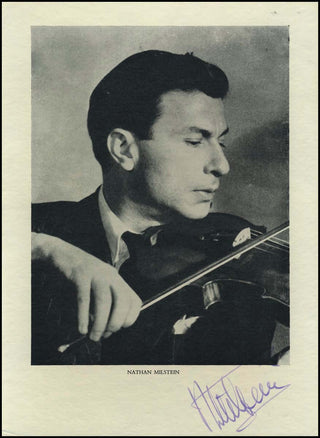 Milstein, Nathan. (1903–1992) Signed Program Photograph