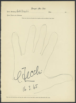 Zecchi, Carlo. (1903–1984) & Hoehn, Alfred. (1887–1945) & Brero, Vittorio. Collection of Signed Hand Tracings