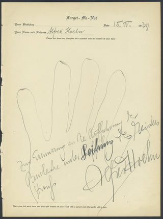 Zecchi, Carlo. (1903–1984) & Hoehn, Alfred. (1887–1945) & Brero, Vittorio. Collection of Signed Hand Tracings