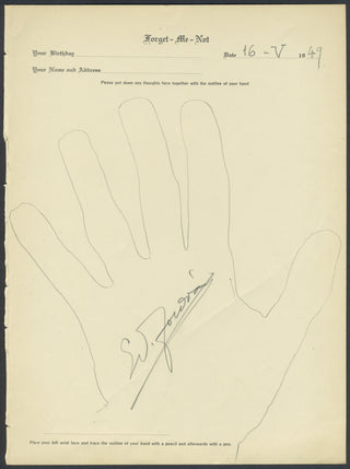 Zecchi, Carlo. (1903–1984) & Hoehn, Alfred. (1887–1945) & Brero, Vittorio. Collection of Signed Hand Tracings