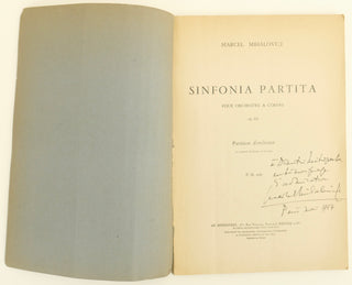 [20th Century Composers] [Mitropoulos, Dimitri. (1896–1960)] Aubert, Louis; Egk, Werner; Mihalovici, Marcel; Mohaupt, Richard; Starer, Robert. Collection of study scores inscribed to the Greek conductor