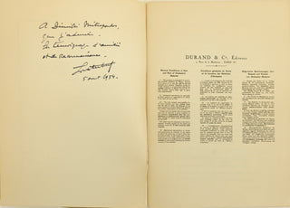 [20th Century Composers] [Mitropoulos, Dimitri. (1896–1960)] Aubert, Louis; Egk, Werner; Mihalovici, Marcel; Mohaupt, Richard; Starer, Robert. Collection of study scores inscribed to the Greek conductor