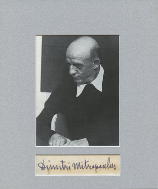 Mitropoulos, Dimitri. (1896–1960) Autograph Signature