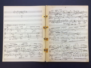 [Mitropoulos, Dimitri. (1896-1960)] Piastro, Mishel. (1891-1970) Ostinata in 3 Movements - Copy and Annotations by Mishel Piastro