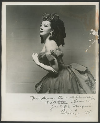 [Moffo, Anna. (1932–2006)] Beaton, Cecil. (1904–1980) Two Photographs in "La Traviata," Signed by Beaton