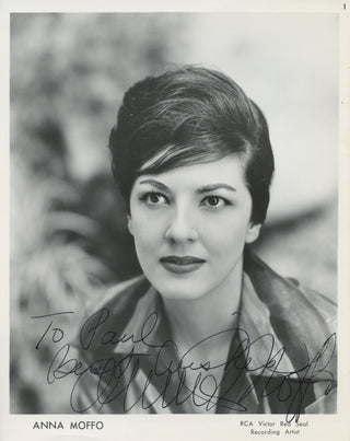 Moffo, Anna. (1932–2006) Signed Photograph